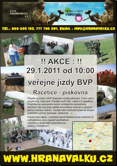 BVP jízdy - tankodrom Račetice - jízda tankem